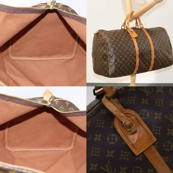 LOUIS VUITTON Monogram Keepall 60 Boston Bag M41422 LV Auth 105538 - Picture 15 of 16